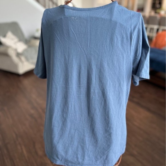 Women's Plus Terra & Sky Split Scoop Short Sleeve Top 1X - Picture 6 of 10